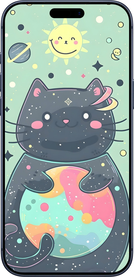 Силіконовий чехол Милый котик для Apple iPhone 17 PRO - 6364u-4030 изображение 