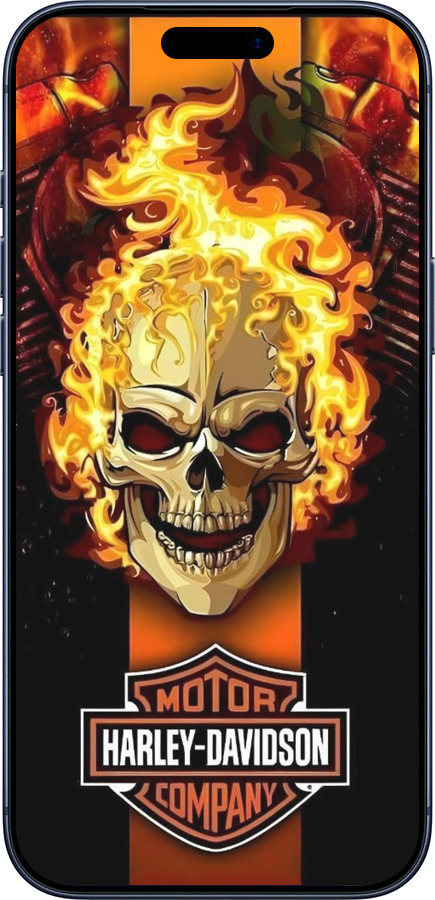 Силиконовый чехол Харлей девидсон для Apple iPhone 17 PRO - 6370u-4030 изображение 