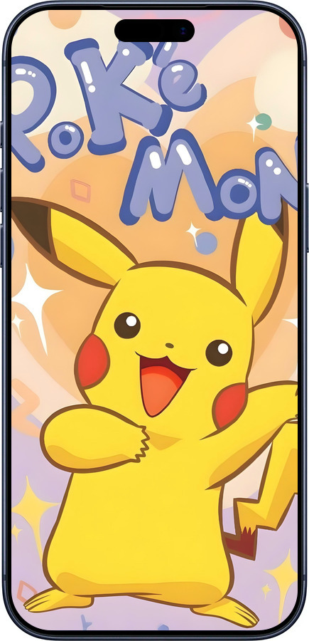 Силиконовый чехол Пикачу для Apple iPhone 17 PRO - 6383u-4030 изображение 