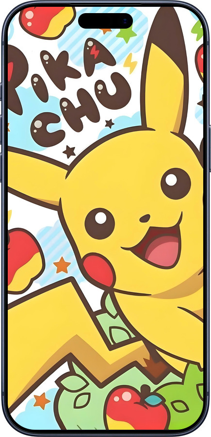 Силиконовый чехол Пикачу 2 для Apple iPhone 17 PRO - 6391u-4030 изображение 