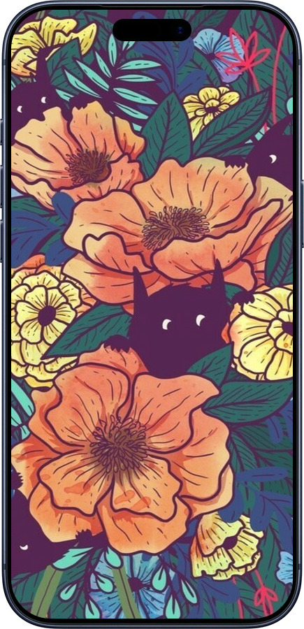 Силиконовый чехол С изображением полевых цветов для Apple iPhone 17 PRO - 6419u-4030 изображение 