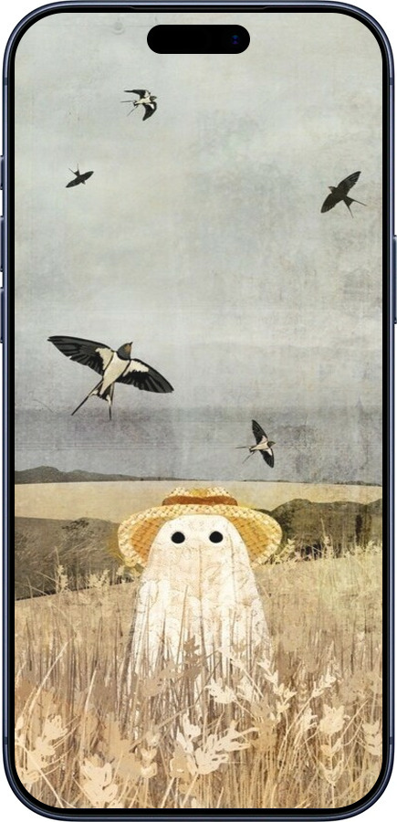 Силиконовый чехол Призрак в поле для Apple iPhone 17 PRO - 6427u-4030 изображение 