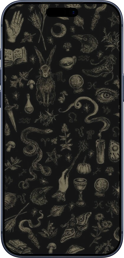 Силиконовый чехол Мистический коллаж с травами и магическими символами для Apple iPhone 17 PRO - 6428u-4030 изображение 