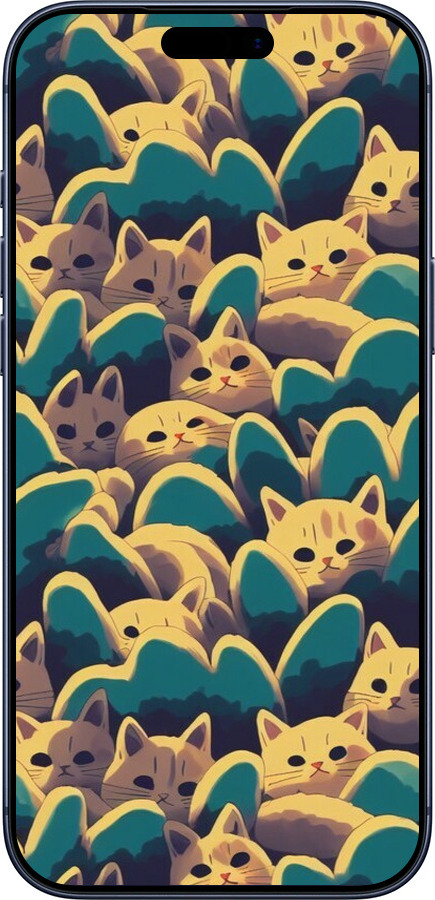 Силиконовый чехол С изображением кошек для Apple iPhone 17 PRO - 6429u-4030 изображение 