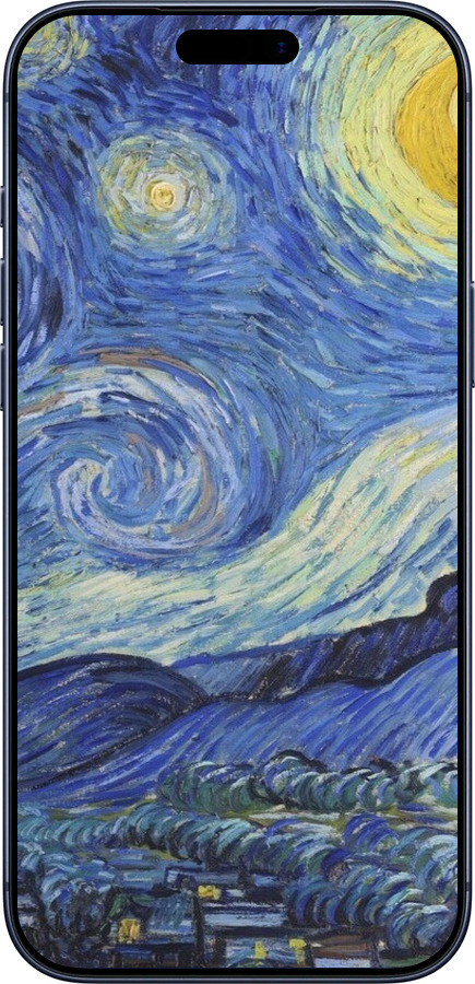 Силиконовый чехол «Звездная ночь» Винсента Ван Гога для Apple iPhone 17 PRO - 6433u-4030 изображение 