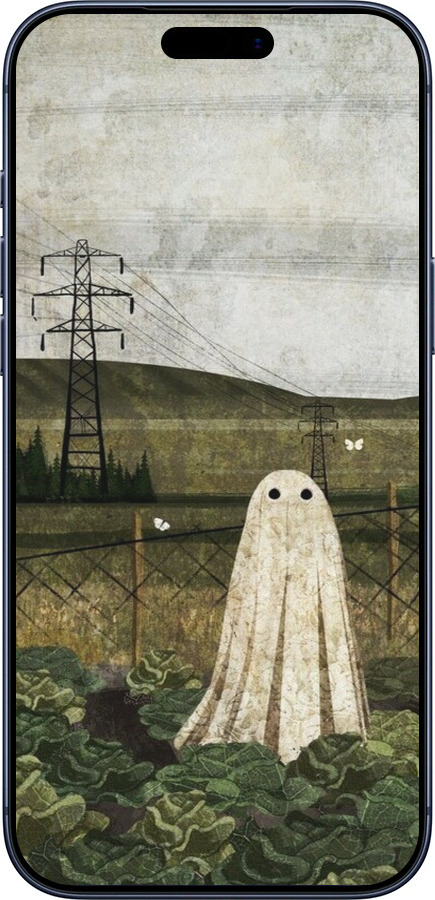 Силиконовый чехол Иллюстрация призрак в капусте для Apple iPhone 17 PRO - 6440u-4030 изображение 