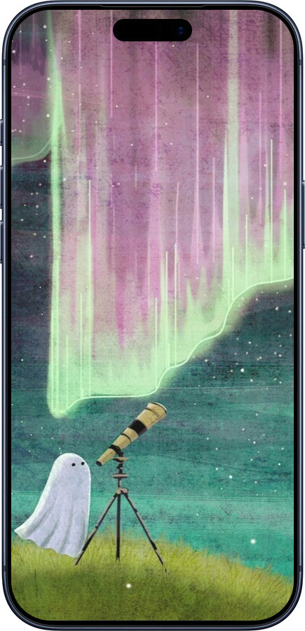 Силиконовый чехол Привидение и звезды для Apple iPhone 17 PRO - 6443u-4030 изображение 