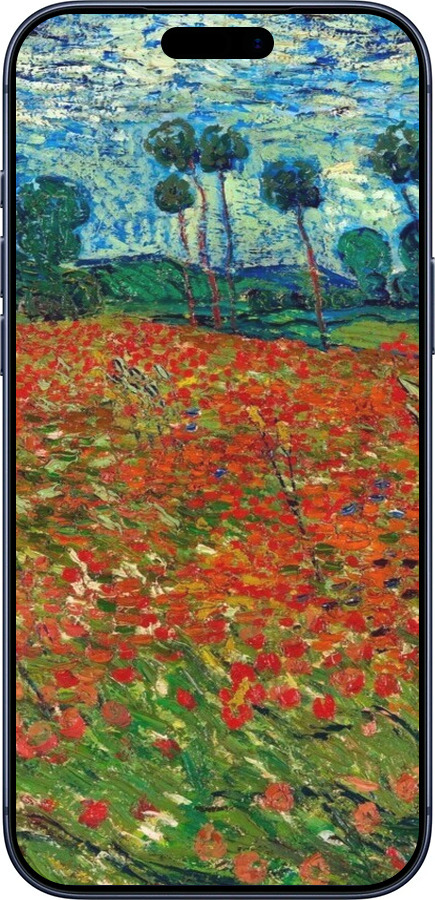 Силиконовый чехол Винсент Ван Гог-Маковое поле для Apple iPhone 17 PRO - 6466u-4030 изображение 