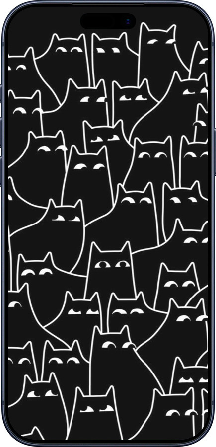 Силиконовый чехол С изображением кошек для Apple iPhone 17 PRO - 6470u-4030 изображение 