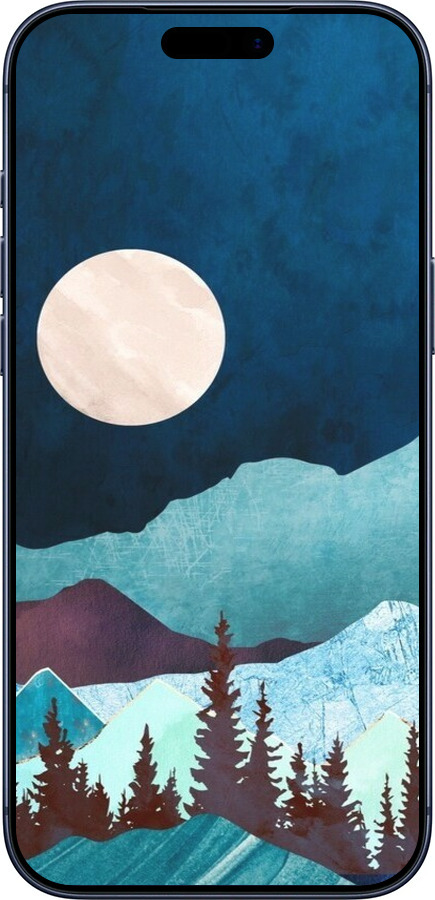 Силиконовый чехол Горная идиллия ночной пейзаж для Apple iPhone 17 PRO - 6488u-4030 изображение 