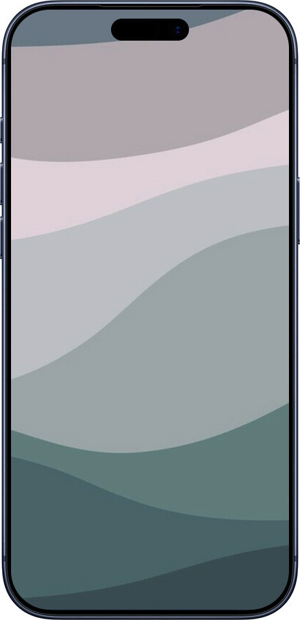 Силиконовый чехол С фиолетовым и бирюзовым ретро-стилем и волнами для Apple iPhone 17 PRO - 6533u-4030 изображение 