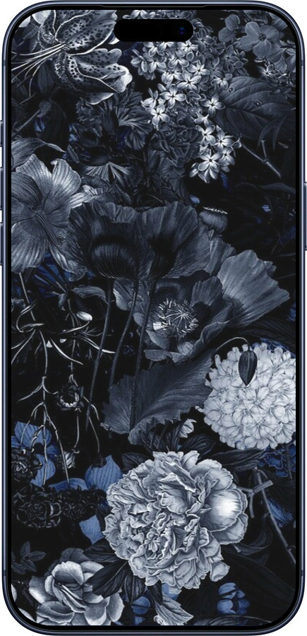 Силиконовый чехол Абстрактный цветочный рисунок в синих тонах для Apple iPhone 17 PRO - 6539u-4030 изображение 