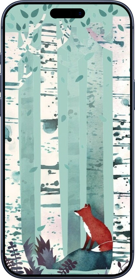 Силиконовый чехол Лис в зелёном лесу для Apple iPhone 17 PRO - 6547u-4030 изображение 