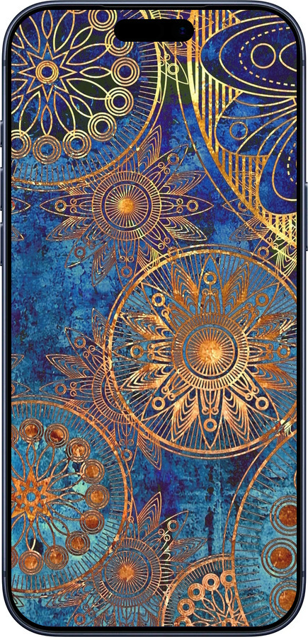 Силиконовый чехол Золотой узор для Apple iPhone 17 PRO - 678u-4030 изображение 