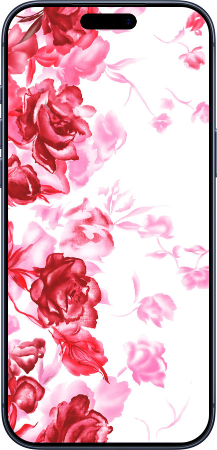 Силиконовый чехол Нарисованные розы для Apple iPhone 17 PRO - 724u-4030 изображение 