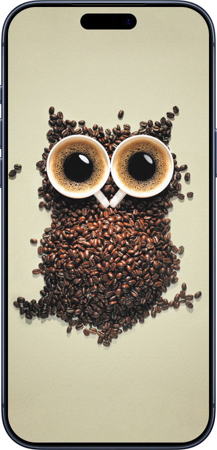 Силиконовый чехол Сова из кофе для Apple iPhone 17 PRO - 777u-4030 изображение 