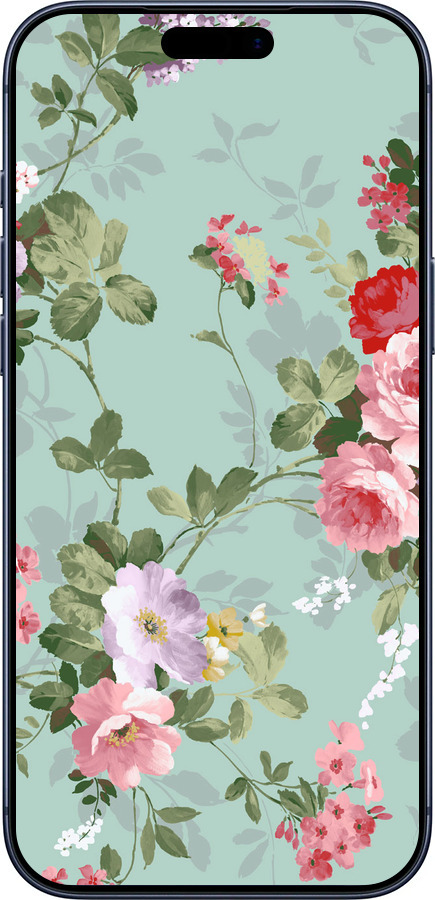 Силиконовый чехол Цветочные обои 2 для Apple iPhone 17 PRO - 862u-4030 изображение 