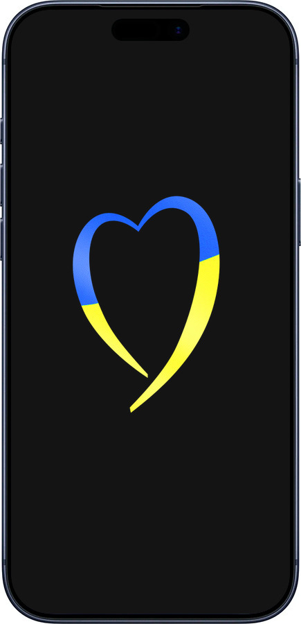 Силиконовый чехол Жёлто-голубое сердце для Apple iPhone 17 PRO - 885u-4030 изображение 