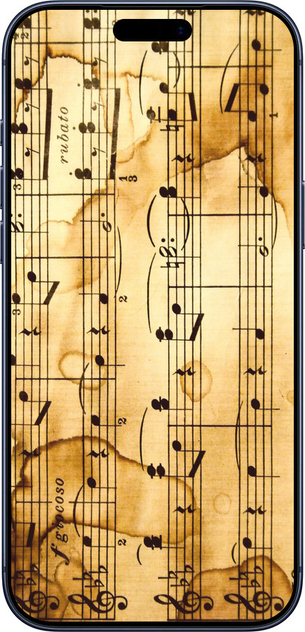 Силиконовый чехол Ноты для Apple iPhone 17 PRO - 905u-4030 изображение 