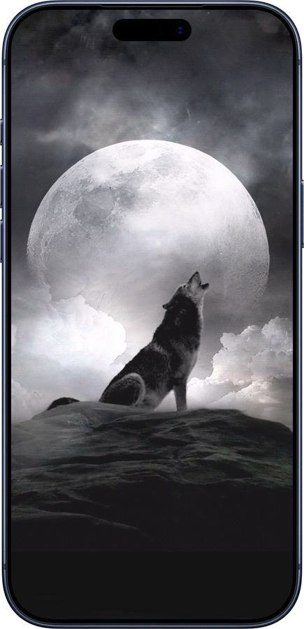 Силиконовый чехол Воющий волк для Apple iPhone 17 PRO - 934u-4030 изображение 