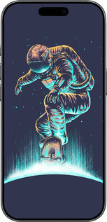 TPU чехол Космонавт на скейтборде для Apple iPhone 17 - 4145b-4031 изображение 