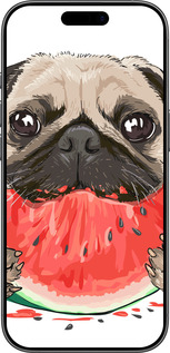 TPU чехол Мопс и арбуз для Apple iPhone 17 - 4665b-4031 изображение 