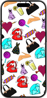 TPU чехол stickers для Apple iPhone 17 - 4757b-4031 изображение 