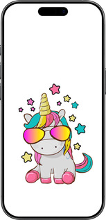 TPU чехол Единорог в очках для Apple iPhone 17 - 4879b-4031 изображение 