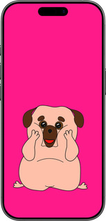 TPU чехол Весёлый мопс для Apple iPhone 17 - 4908b-4031 изображение 