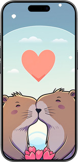 TPU чехол Капібара кохання для Apple iPhone 17 - 6027b-4031 изображение 