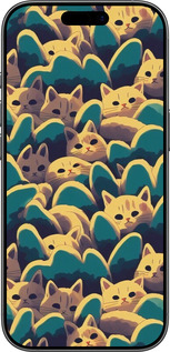 TPU чехол С изображением кошек для Apple iPhone 17 - 6429b-4031 изображение 