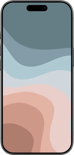 TPU чехол С синими и розовыми волнами в стиле ретро для Apple iPhone 17 - 6532b-4031 изображение 