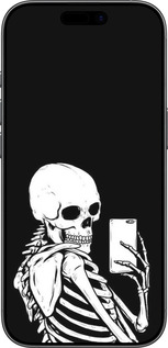 TPU чехол Скелет делает Selfie для Apple iPhone 17 - 6535b-4031 изображение 