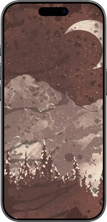 TPU чехол С изображением лунного пейзажа в ночном лесу для Apple iPhone 17 - 6546b-4031 изображение 