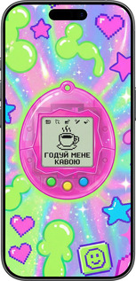 TPU чехол Y2K Aesthetic Retro Pet: Годуй мене кавою для Apple iPhone 17 - 6784b-4031 изображение 