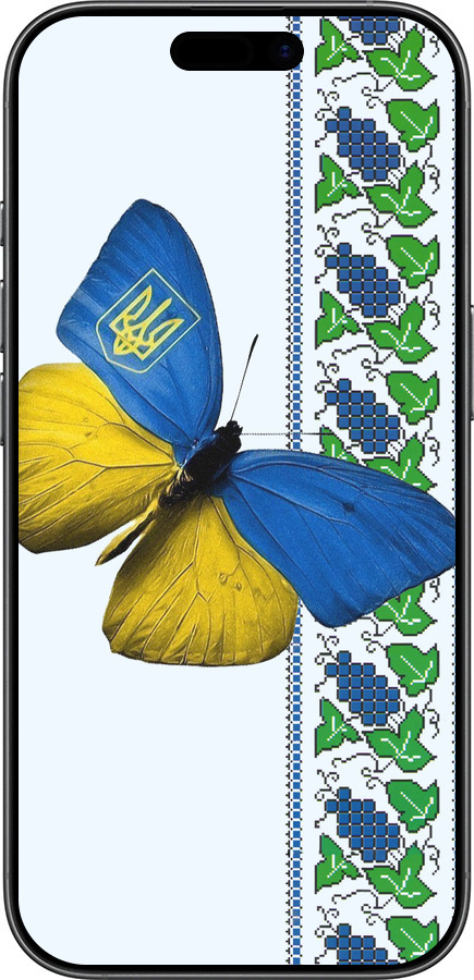 TPU чехол Желто-голубая бабочка для Apple iPhone 17 - 1054b-4031 изображение 