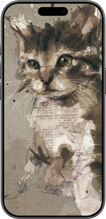 TPU чехол Кошеня з плям і ліній для Apple iPhone 17 - 119b-4031 изображение 