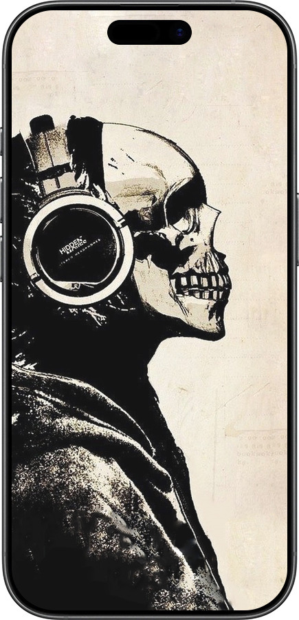 TPU чехол Скелет-меломан v2 для Apple iPhone 17 - 1200b-4031 изображение 