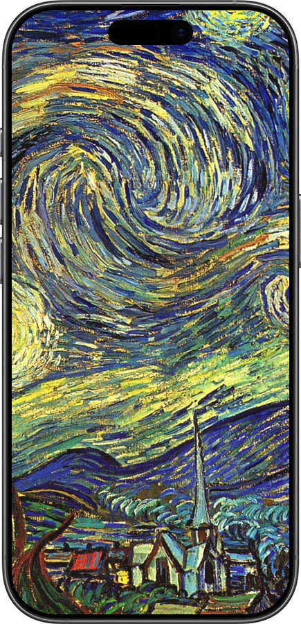TPU чехол Вінсент Ван Гог. Зоряна ніч для Apple iPhone 17 - 163b-4031 изображение 
