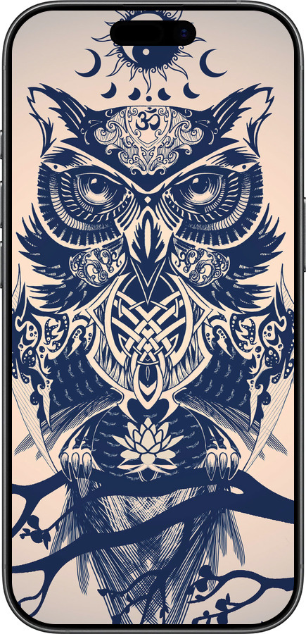 TPU чехол Узорчатая сова для Apple iPhone 17 - 4000b-4031 изображение 