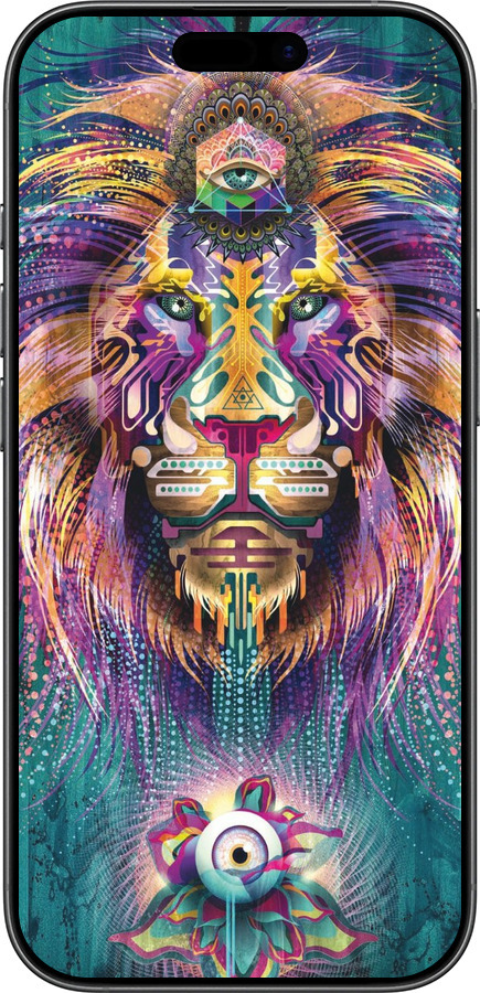 TPU чехол Люминесцентный лев для Apple iPhone 17 - 4037b-4031 изображение 