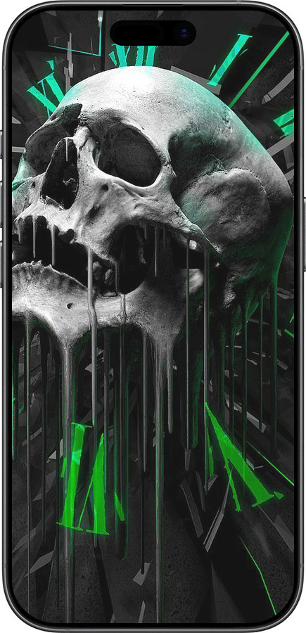 TPU чехол Череп-часы для Apple iPhone 17 - 4100b-4031 изображение 