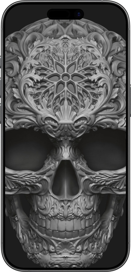 TPU чехол skull-ornament для Apple iPhone 17 - 4101b-4031 изображение 