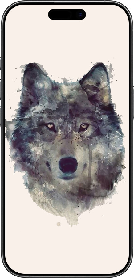 TPU чехол Волк-арт для Apple iPhone 17 - 4163b-4031 изображение 