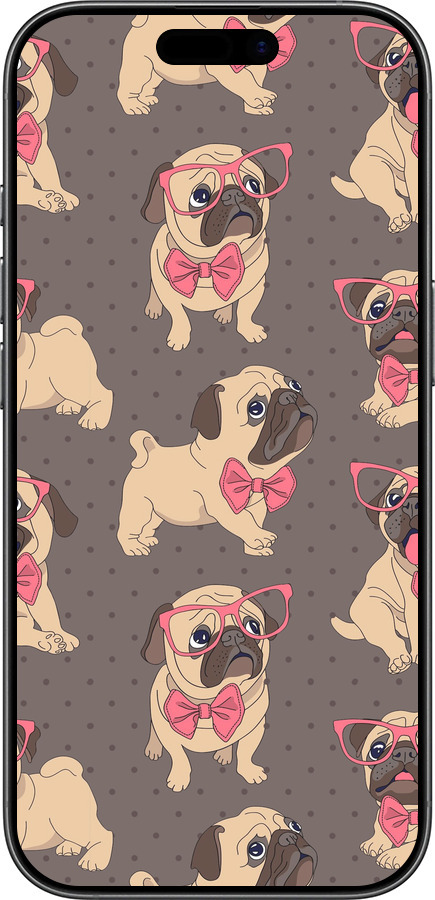 TPU чехол мопсики 2 для Apple iPhone 17 - 4362b-4031 изображение 