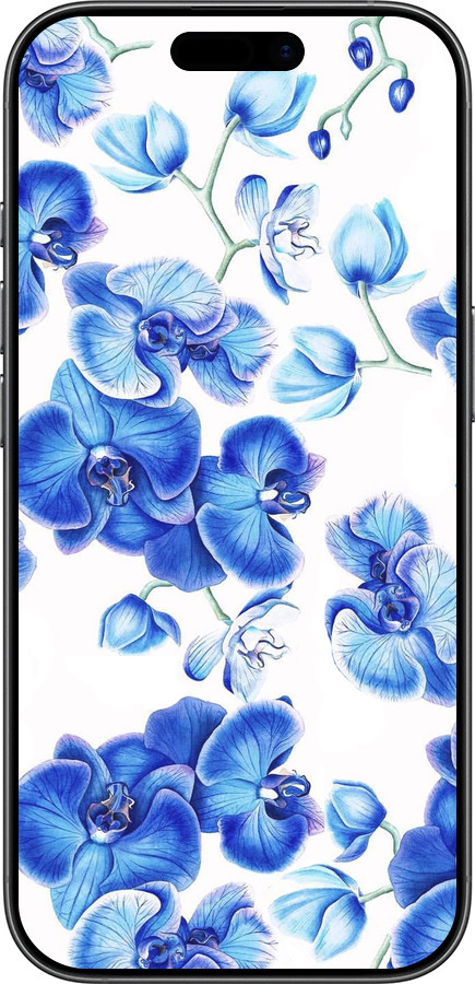 TPU чехол Блакитні орхідеї для Apple iPhone 17 - 4406b-4031 изображение 