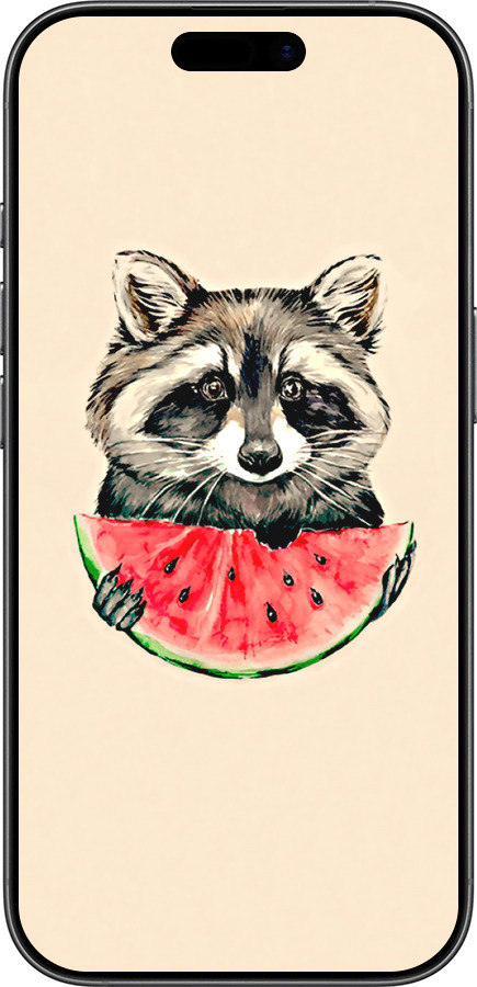 TPU чехол Енотик с арбузом для Apple iPhone 17 - 4605b-4031 изображение 