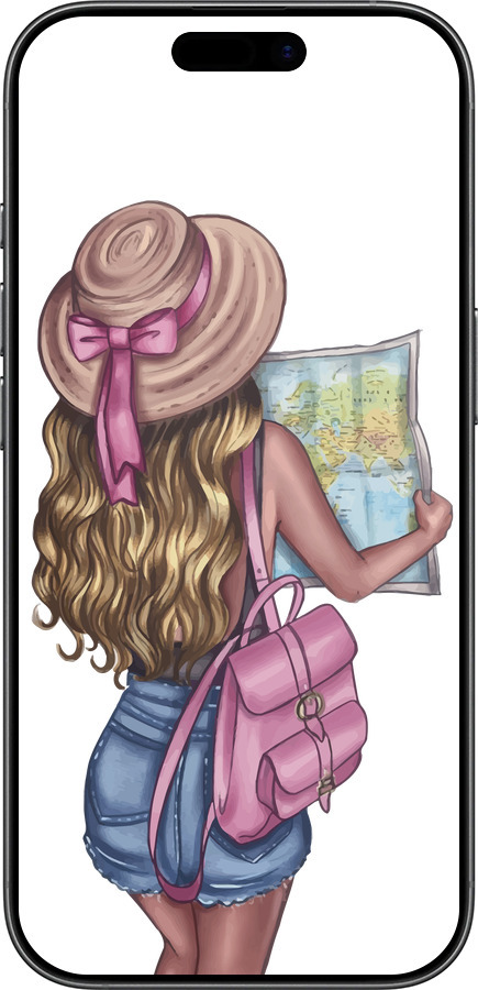 TPU чехол Дівчина з картою для Apple iPhone 17 - 4704b-4031 изображение 