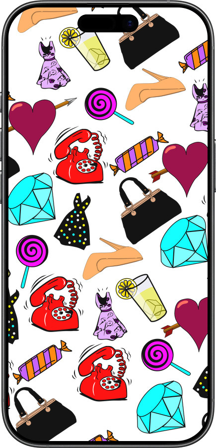 TPU чехол stickers для Apple iPhone 17 - 4757b-4031 изображение 