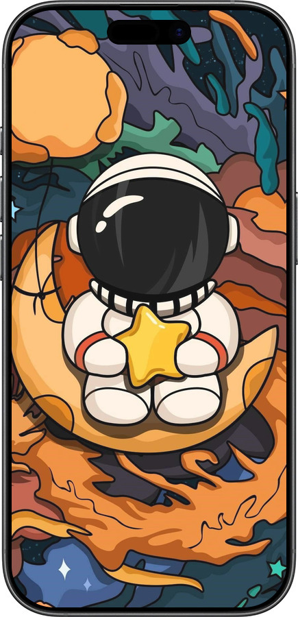 TPU чехол Астронавт и звезда для Apple iPhone 17 - 5326b-4031 изображение 